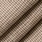 Brown Check Small Scale Houndstooth Check Textured Tweed Upholstery Fabric by The Yard - SKU: Leona Cafe